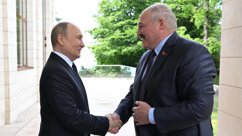 Российский лидер поздравил Лукашенко с Днем Независимости Беларуси